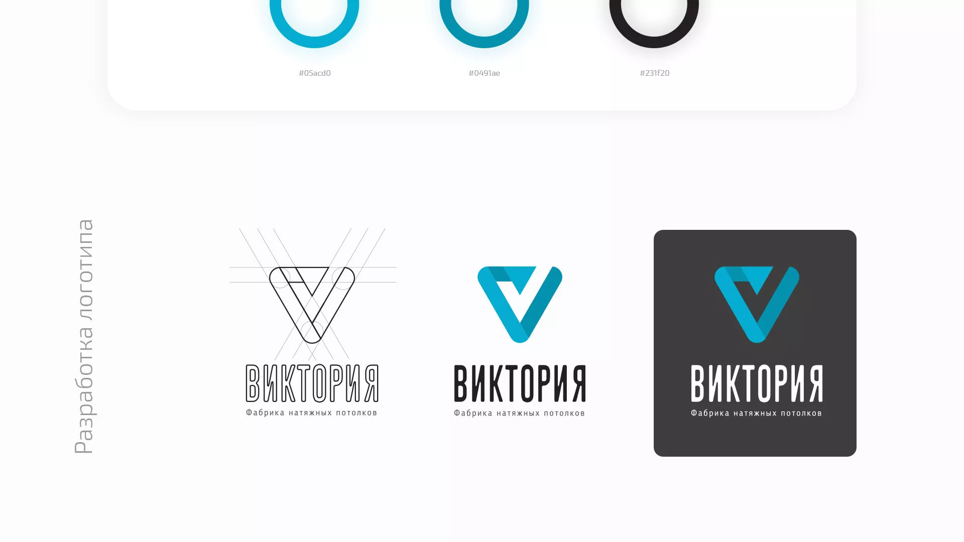 Разработка фирменного стиля компании по продаже и установке натяжных потолков в Тосно