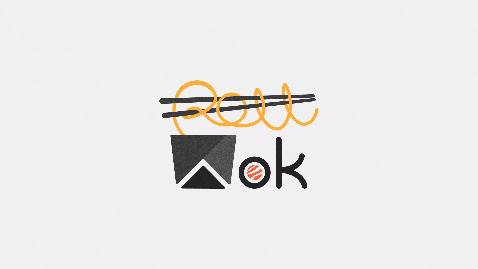 Разработка логотипа суши-бара «Roll Wok Club» в Тосно